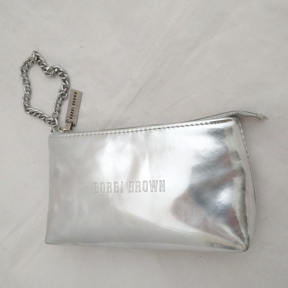BOBBI BROWN make-up case/silver wristlet - Picture 2 of 4